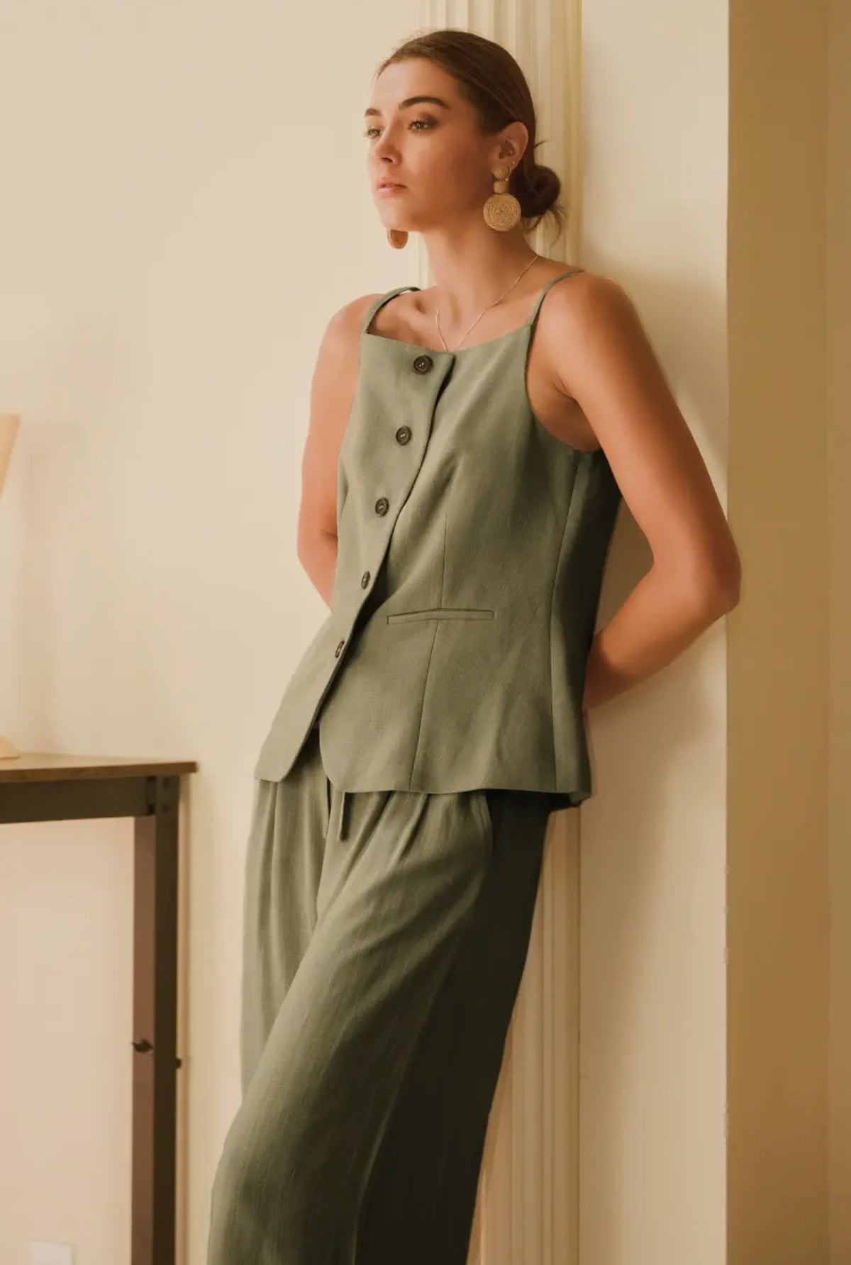 Modern Chic Linen Vest