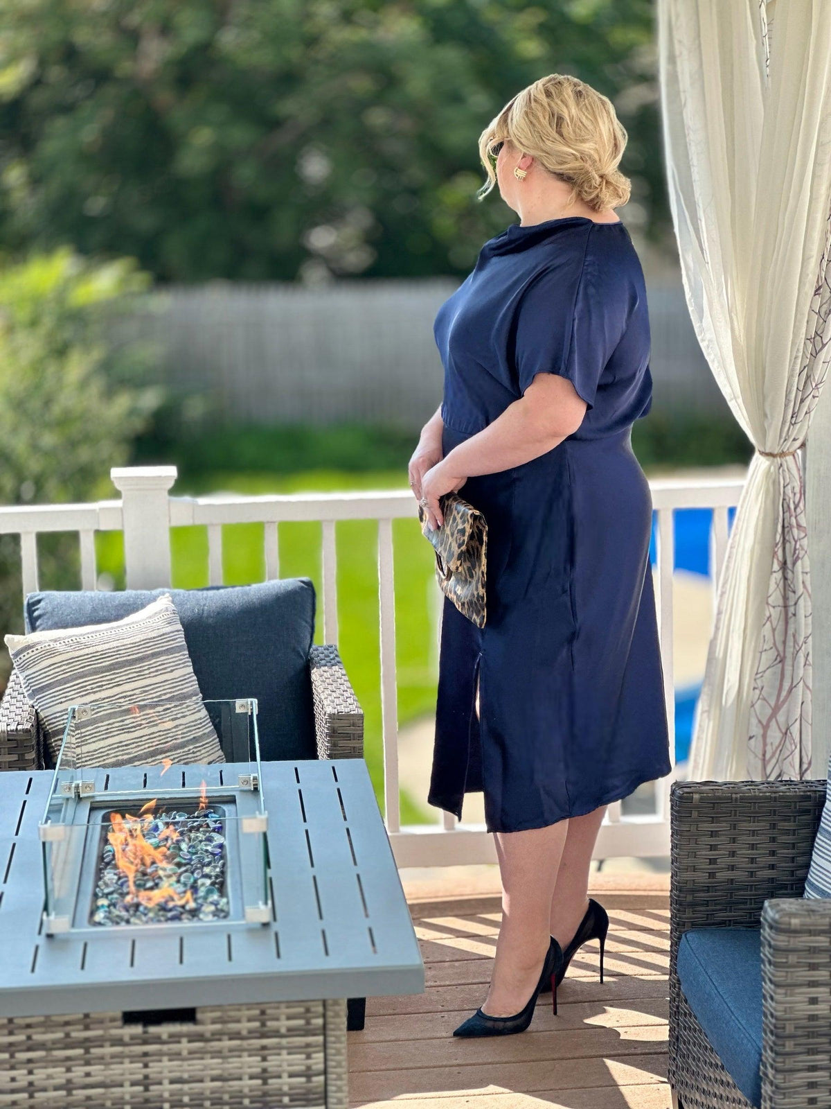 Chic in Navy Dress - Amelia K. Luxe