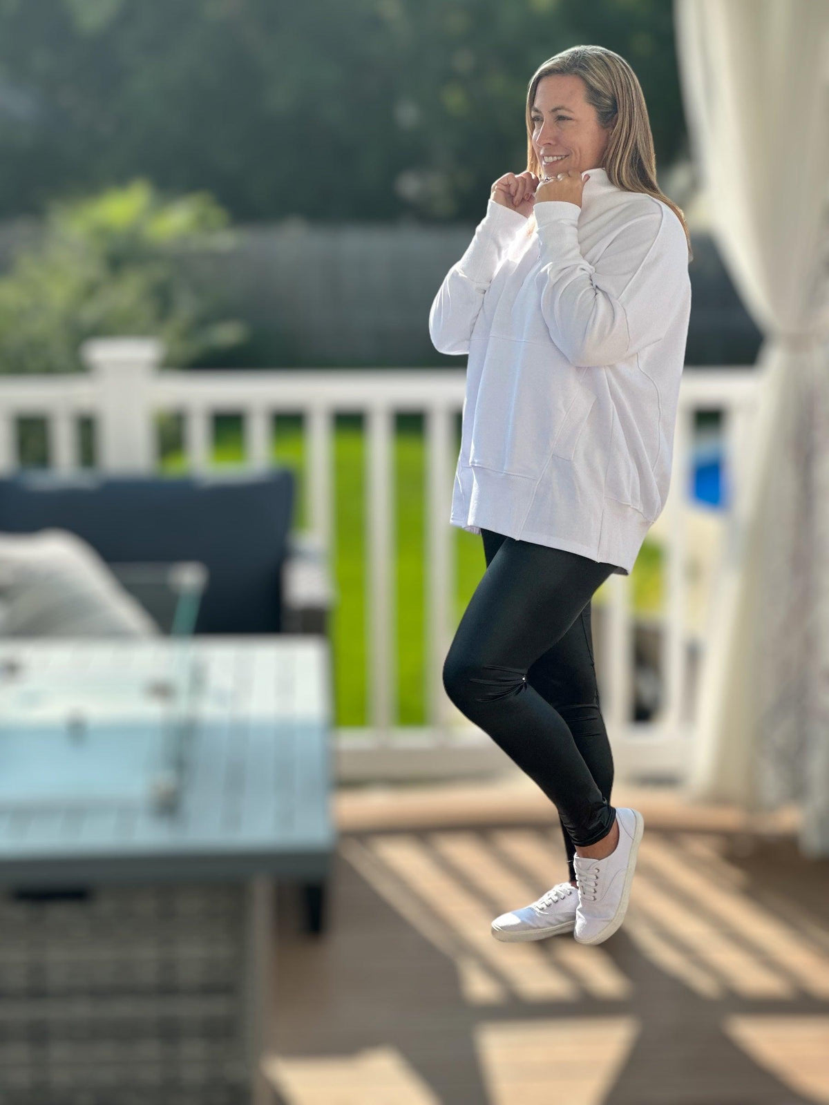 Leather Sateen Leggings - Amelia K. Luxe