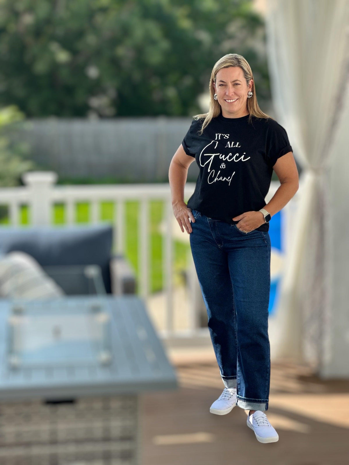 Cross Waist Straight Leg Jeans - Amelia K. Luxe