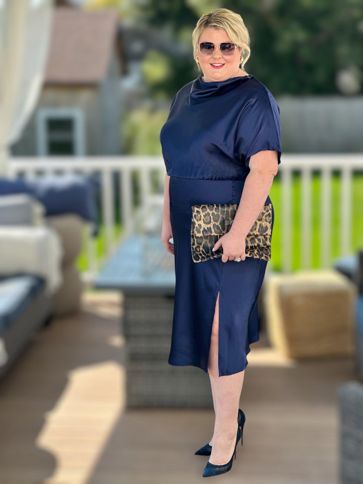 Chic in Navy Dress - Amelia K. Luxe