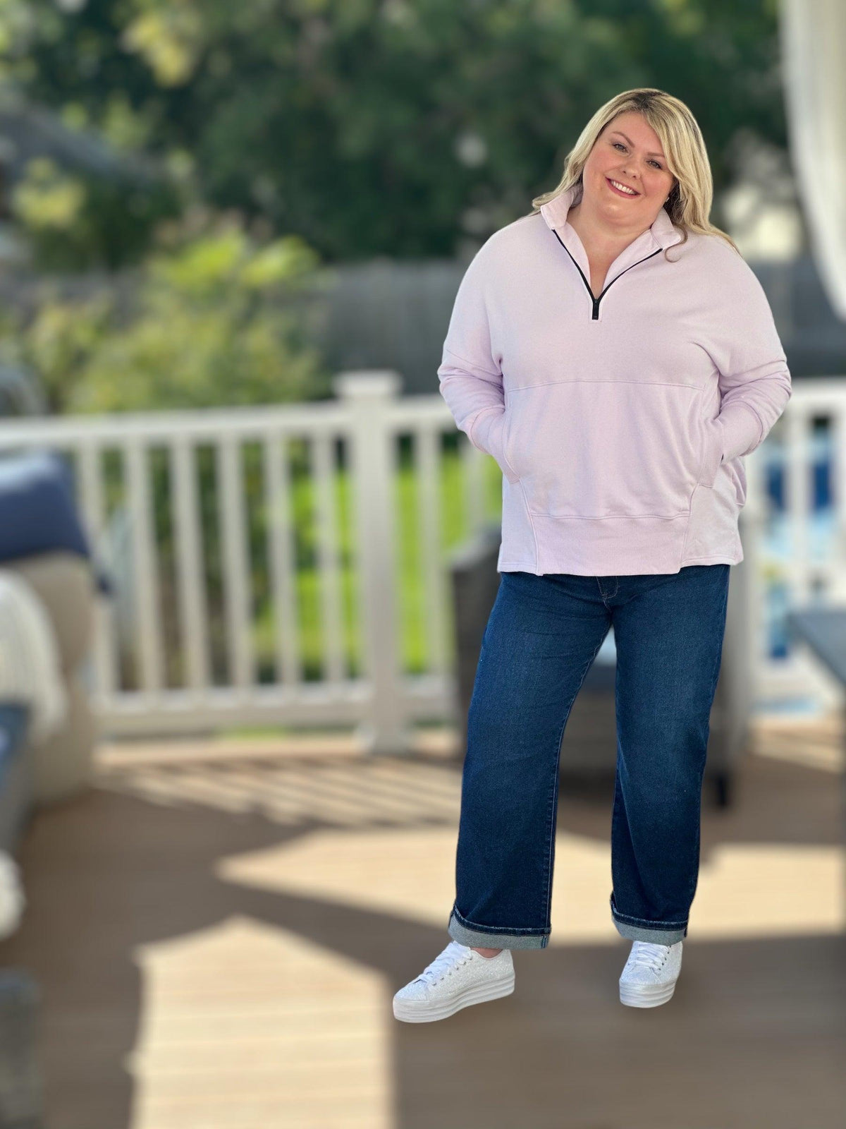 Feeling Fresh Quarter Zip Pullover - Amelia K. Luxe