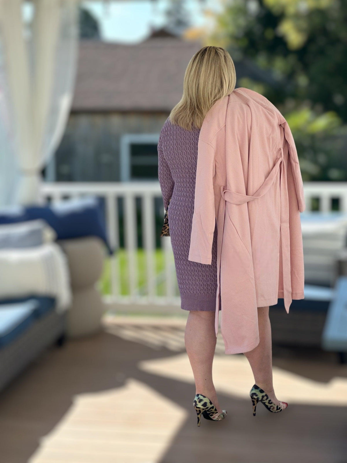 Purple Shadows Sweater Dress - Amelia K. Luxe