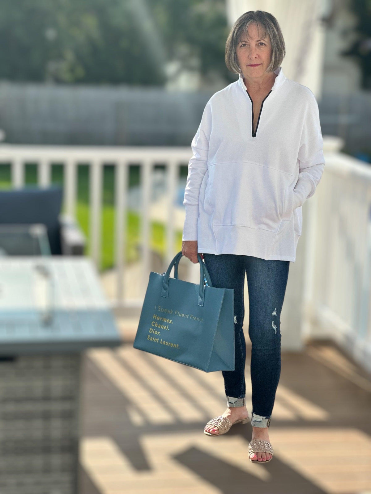 Snowy Quarter Zip Pullover - Amelia K. Luxe