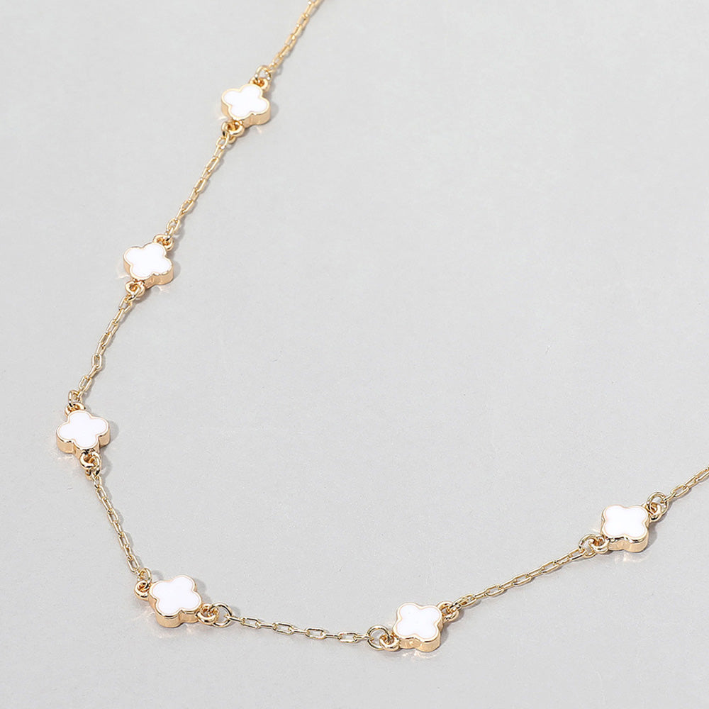 Quatrefoil Station Necklace