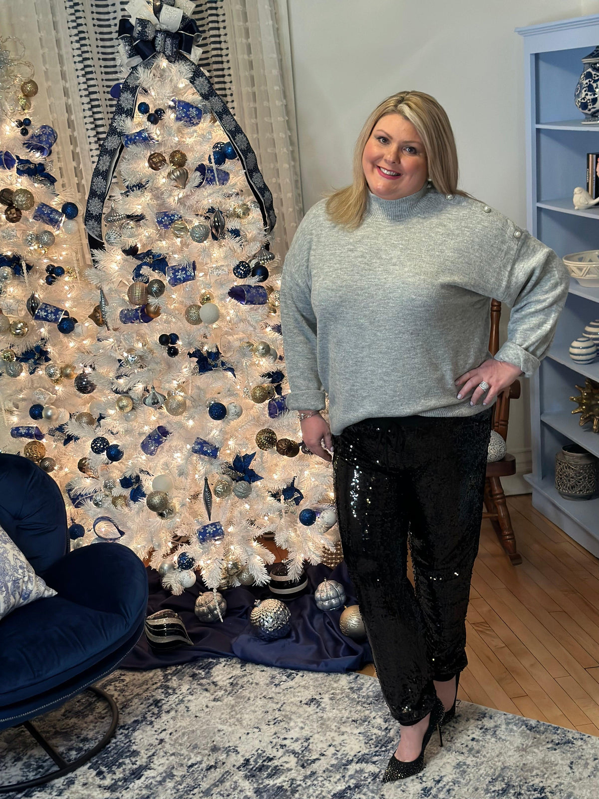 Get Your Sparkle On Sequin Joggers - Amelia K. Luxe