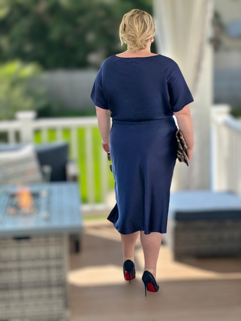 Chic in Navy Dress - Amelia K. Luxe