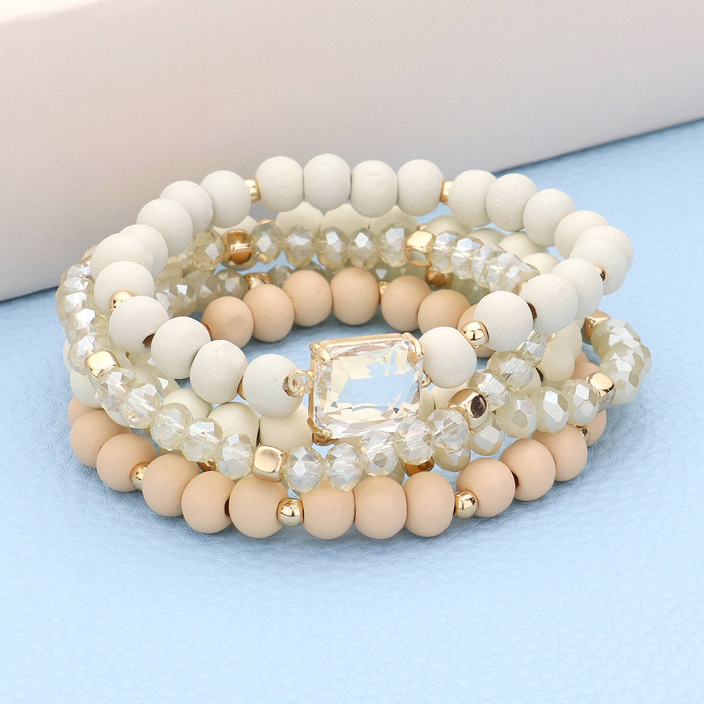 Beaded Bracelets w/ Emerald Stone