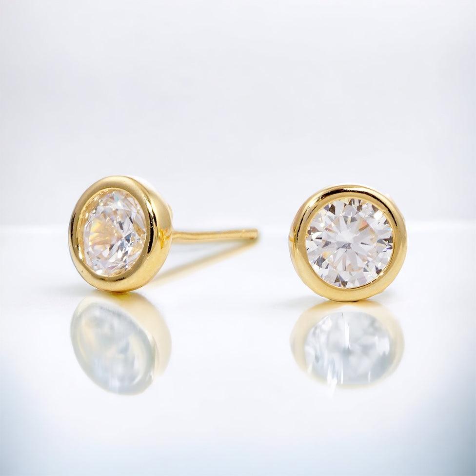 Classic Bezel Studs - Amelia K. Luxe